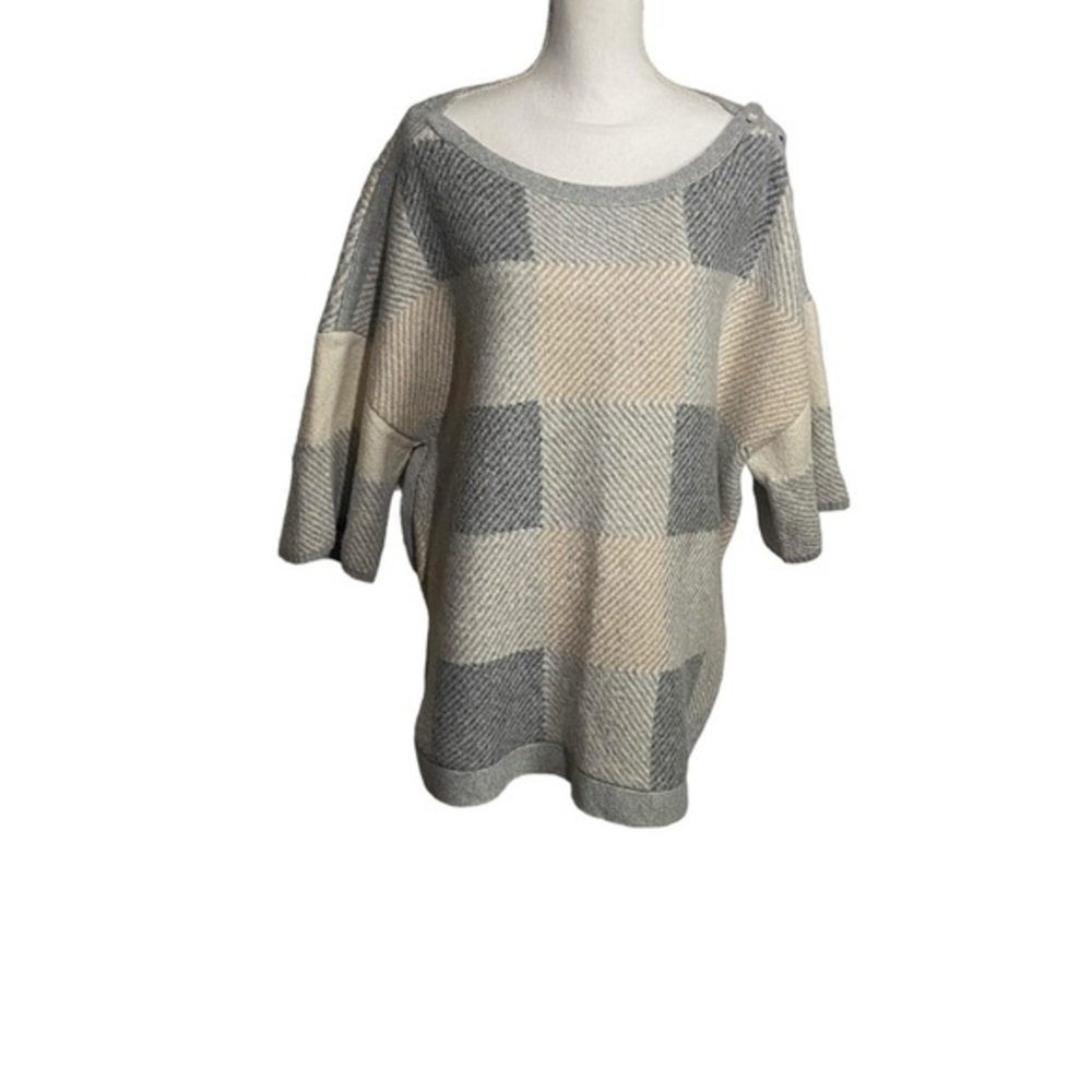 Neutrals One Size Structured Sleeve Poncho - Picture 2 of 4